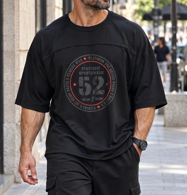 502 Mens Top 3/4 black